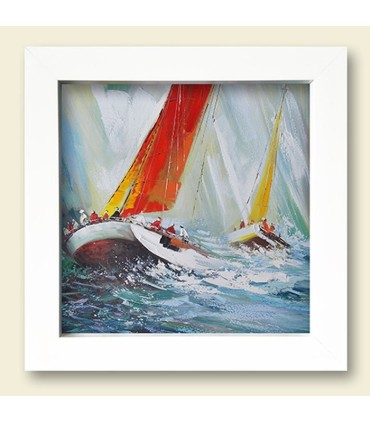 تابلو نقاشی چاپی طرح قایق بادبانی بر روی دریا آرت هوم کد B73