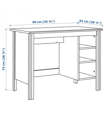 میز تحریر ایکیا مدل BRUSALI رنگ قهوه ای