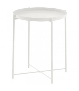 میز عسلی فلزی ایکیا مدل GLADOM رنگ سفید