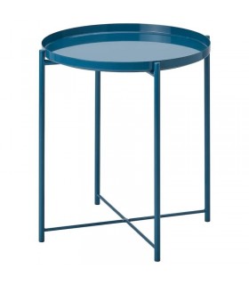 میز عسلی فلزی ایکیا مدل GLADOM رنگ آبی براق