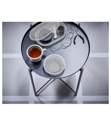 میز عسلی فلزی ایکیا مدل GLADOM رنگ مشکی