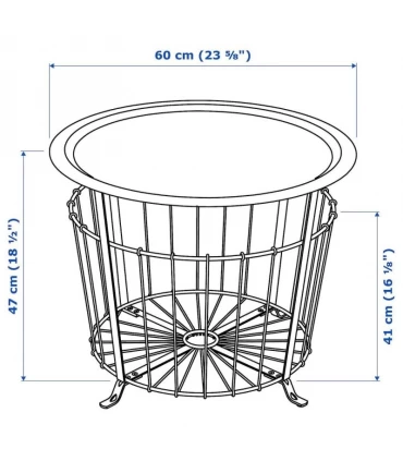 میز جلو مبلی سینی دار ایکیا مدل GUALOV فلزی