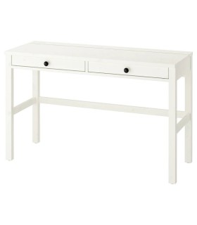 میز چوبی ایکیا مدل HEMNES به همراه دو کشو رنگ سفید