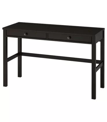 میز چوبی ایکیا مدل HEMNES به همراه دو کشو رنگ قهوه ای تیره