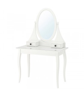 میز آرایش به همراه آینه ایکیا مدل HEMNES رنگ سفید