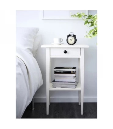 میز کناری چوبی ایکیا مدل HEMNES رنگ سفید