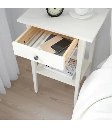 میز کناری چوبی ایکیا مدل HEMNES رنگ سفید