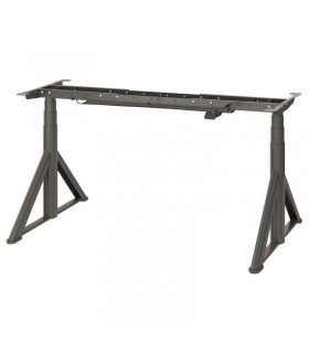 پایه میز با قابلیت تنظیم ارتفاع برقی ایکیا مدل IDASEN رنگ خاکستری تیره