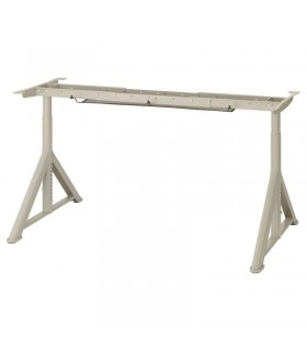 پایه میز با قابلیت تنظیم ارتفاع دستی ایکیا مدل IDASEN رنگ بژ