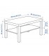 میز جلو مبلی مستطیلی ایکیا مدل LACK رنگ قهوه ای تیره ابعاد 55×90 سانتیمتر