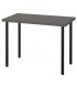 میز اداری ساده ایکیا مدل LINNMON / ADILS رنگ پایه مشکی صفحه خاکستری تیره 60×100 سانتیمتر