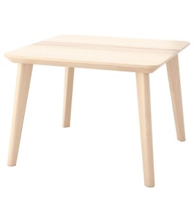 میز جلو مبلی چوبی ایکیا مدل LISABO ابعاد 70×70 سانتیمتر