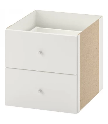 قفسه دو کشو ایکیا مدل KALLAX رنگ سفید 33×33 سانتیمتر