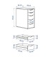 دراور پنج کشو ایکیا مدل ALEX رنگ قهوه ای تیره