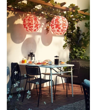 میز بالکن چهار نفره ایکیا مدل TORPARO رنگ سفید عرض 130 سانتیمتر