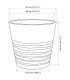 گلدان سفالی ایکیا مدل MUSKOT قطر 32 سانتیمتر رنگ سفید