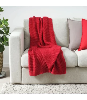 پتو مسافرتی ایکیا مدل INGABRITTA اندازه 170×130 سانتیمتر رنگ قرمز