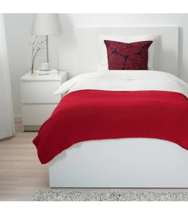 پتو مسافرتی ایکیا مدل INGABRITTA اندازه 170×130 سانتیمتر رنگ قرمز