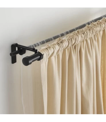 چوب پرده ایکیا مدل HUGAD ابعاد 210 تا 385 سانتیمتر رنگ مشکی