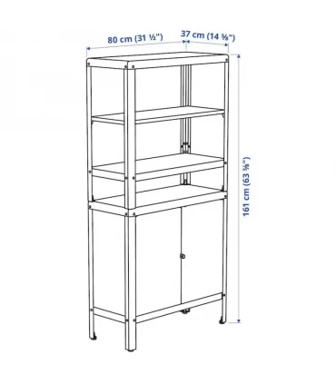 مجموعه قفسه و کابینت ایکیا مدل KOLBJORN اندازه 161×37×80 سانتیمتر رنگ بژ