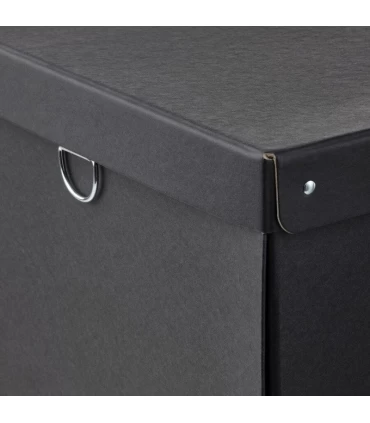 باکس ذخیره سازی درب دار ایکیا مدل NIMM اندازه 30×30×32 سانتیمتر رنگ مشکی