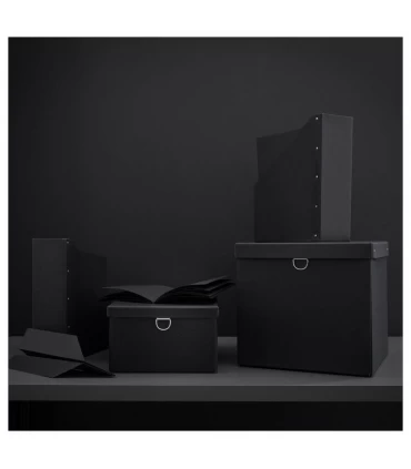 باکس ذخیره سازی درب دار ایکیا مدل NIMM اندازه 30×30×32 سانتیمتر رنگ مشکی