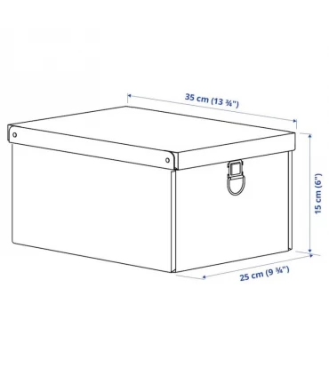 باکس ذخیره سازی درب دار ایکیا مدل NIMM اندازه 15×35×25 سانتیمتر رنگ سبز