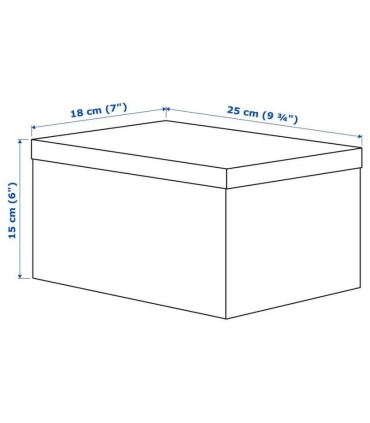 باکس ذخیره سازی درب دار ایکیا مدل TJENA اندازه 15×25×18 سانتیمتر رنگ سفید