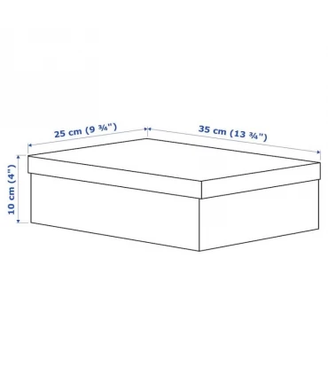 باکس ذخیره سازی درب دار ایکیا مدل TJENA اندازه 10×35×25 سانتیمتر رنگ سفید