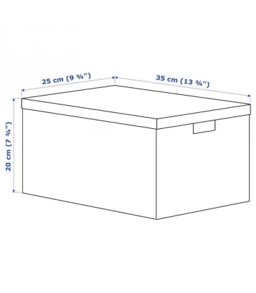 باکس ذخیره سازی درب دار ایکیا مدل TJENA اندازه 20×35×25 سانتیمتر رنگ سفید