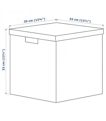 باکس ذخیره سازی درب دار ایکیا مدل TJENA اندازه 32×35×32 سانتیمتر رنگ سفید