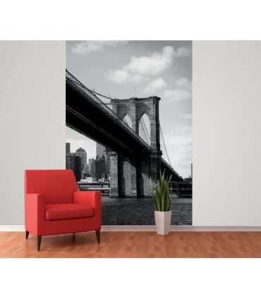 پوستر دیواری 2 تکه طرح پل بروکلین نیویورک 1WALL مدل W2P-NEWYORK-008