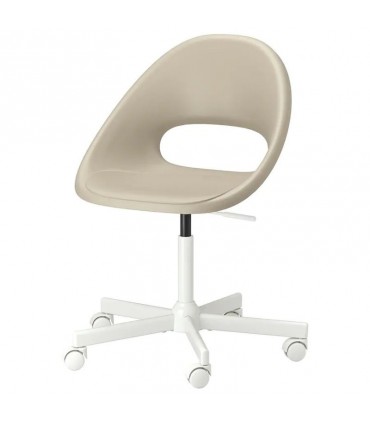 صندلی چرخدار ایکیا مدل ELDBERGET / MALSKAR رنگ بدنه بژ/پایه سفید