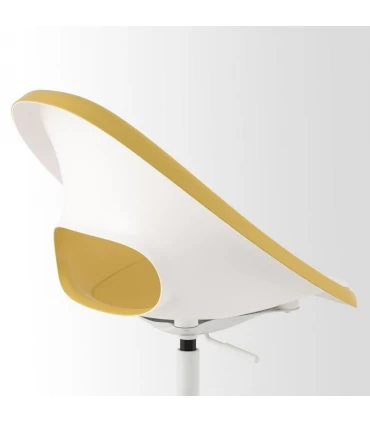 صندلی چرخدار ایکیا مدل ELDBERGET / MALSKAR رنگ بدنه زرد/پایه سفید