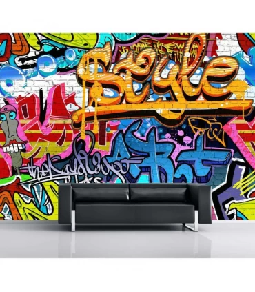 پوستر دیواری 4 تکه طرح گرافیتی 1WALL مدل W4P-GRAFFITI-001