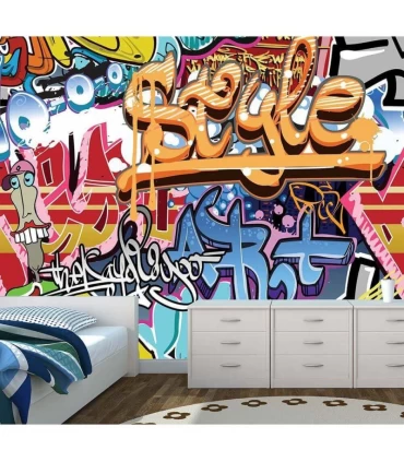 پوستر دیواری 4 تکه طرح گرافیتی 1WALL مدل W4P-GRAFFITI-001