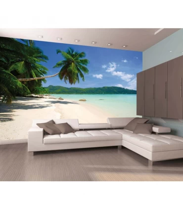 پوستر دیواری 4 تکه طرح منظره سواحل ماسه ای مالدیو 1WALL مدل W4P-DREAM-007