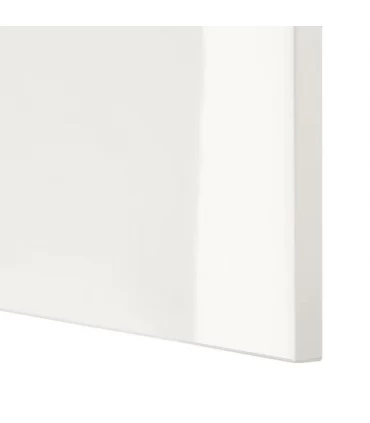 بوفه 3 درب ایکیا مدل BESTA با درب Selsviken عرض 180 سانتیمتر رنگ گردویی/سفید هایگلاس