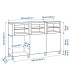 میز کنسول بلند ایکیا مدل BESTA با درب Sutterviken/Kabbarp عرض 180 سانتیمتر رنگ سفید/شیشه شفاف