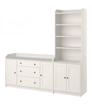 بوفه، کمد و کتابخانه ایکیا مدل HAUGA ابعاد 199×210 سانتیمتر رنگ سفید