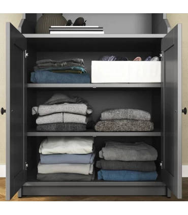 دراور/کمد ایکیا مدل HAUGA ابعاد 116×208 سانتیمتر رنگ خاکستری