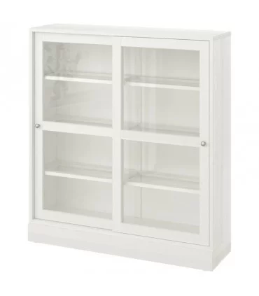 کمد درب کشویی ایکیا مدل HAVSTA ابعاد 134×121 سانتیمتر رنگ سفید