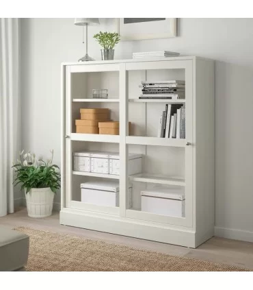 کمد درب کشویی ایکیا مدل HAVSTA ابعاد 134×121 سانتیمتر رنگ سفید