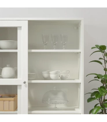 کمد درب کشویی ایکیا مدل HAVSTA ابعاد 134×121 سانتیمتر رنگ سفید