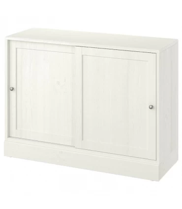 کمد درب کشویی ایکیا مدل HAVSTA ابعاد 89×121 سانتیمتر رنگ سفید