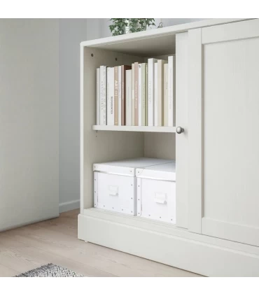 کمد درب کشویی ایکیا مدل HAVSTA ابعاد 89×121 سانتیمتر رنگ سفید