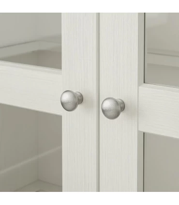 مجموعه کمد درب شیشه ای و چوبی ایکیا مدل HAVSTA ابعاد 134×162 سانتیمتر رنگ سفید
