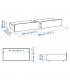 کشو زیر تخت ایکیا مدل MALM عرض کلی 200 سانتیمتر رنگ قهوه ای تیره روکش چوب پک 2 عددی