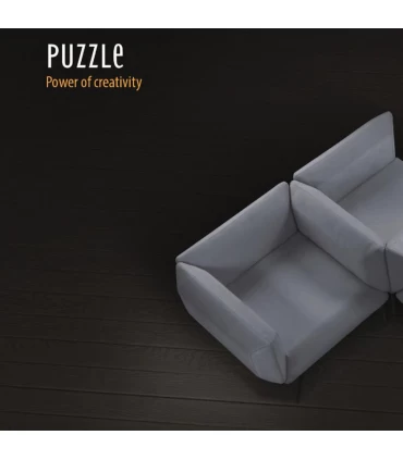 مبل تک نفره ال دسته چپ هلگر مدل Puzzle SF - 110 - 21