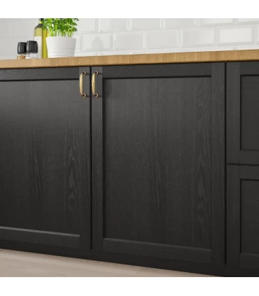 درب کابینت ایکیا مدل LERHYTTAN اندازه 60×40 سانتیمتر چوبی با رنگ آمیزی مشکی